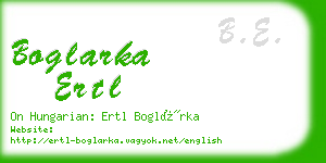 boglarka ertl business card